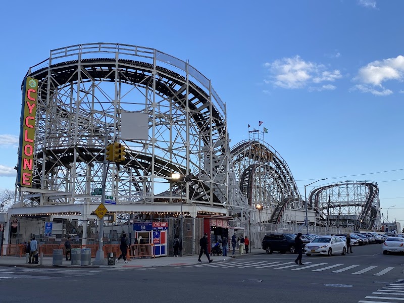 The Cyclone Roller Coaster at Luna Park in Coney Island